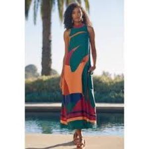 Farm Rio Halter Maxi Dress in Exploded Floral